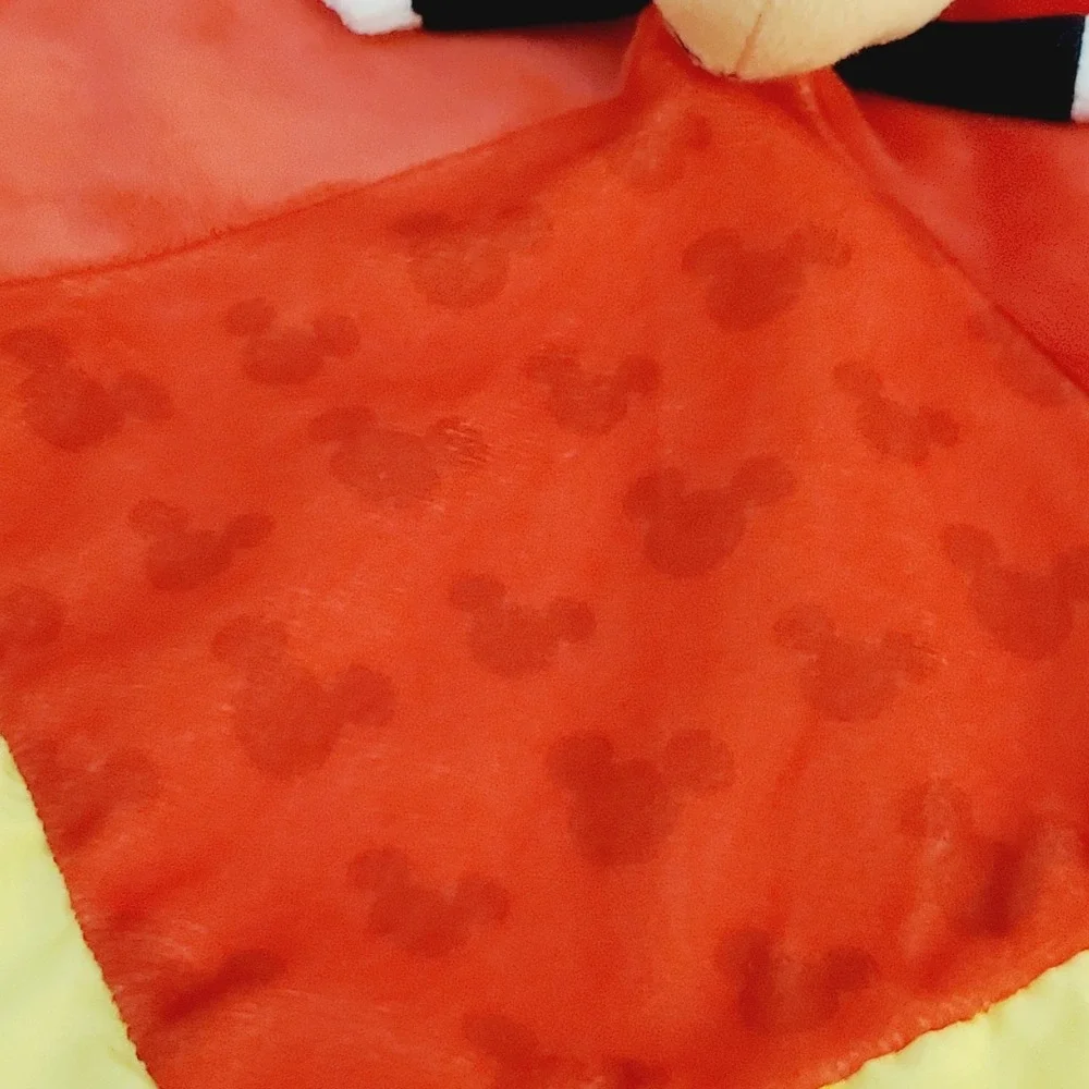 Disney Baby Mickey Mouse Lovey Red Yellow Trim Crinkle Ears Security Blanket 14